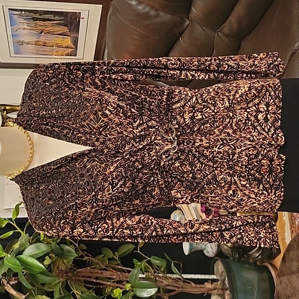 Libra Top L Long Sleeves Crushed Velvet